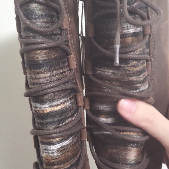 Southwestern Style Bionico Weatherproof Epping Tall Boots Size 7.5 Aztec Brown - Picture 8 of 13